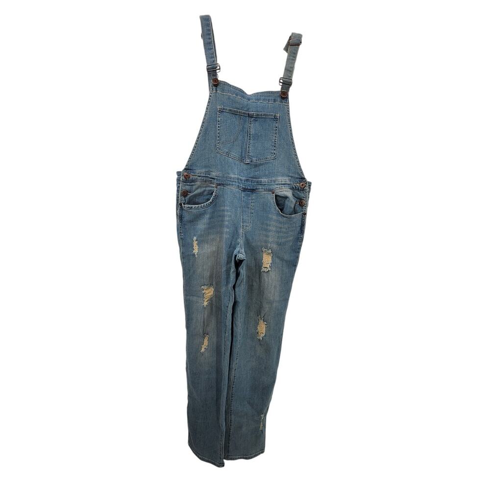 Women's Bootcut Overall Denim Distressed Size 13‎ By Royal Blue